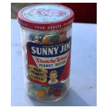 Vintage Jar of Marbles