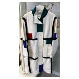 1980s Herman Kay Color Block Coat No Tag