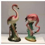 Mid Century Art Deco Flamingo Figurines set 2