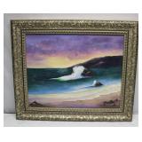 Oil on Board Signed Framed 25"x21"