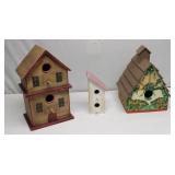 Wood Bird Houses set of 2