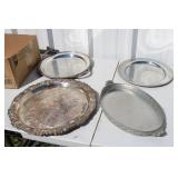 Vintage Metal Platters Lot