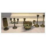 Brass Candleholders & Vases