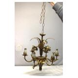 Vintage French Metal Chandelier