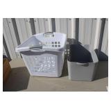 Plastic Laundry Baskets set 2