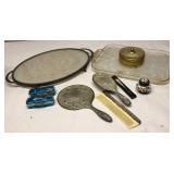 Vintage Vanity Trays & other Items Lot