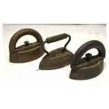 Antique Irons set of 3