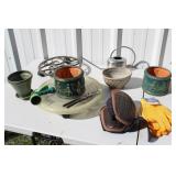 Planters & Garden Tools Misc. Lot