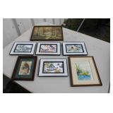 Vintage Watercolor & Art Prints Lot
