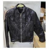 Vintage Barney Thick Leather Woman's Coat Looks L