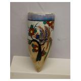 Japan Lusterware Hand Painted Wall Pocket Vase