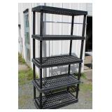 Plastic Storage Shelf 36"W 17"D 73"T