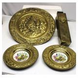 Brass Home Decor Wall Plaques & Match holder
