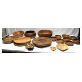 Vintage Wood Dishes Lot