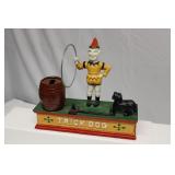 Iron Mechanical Spring Trick Dog Bank