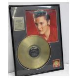 Elvis Presley Framed 24K Gold Plated Record 18x24
