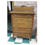 Antique Oak Dresser 33'W 19'D 55'T