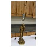 Vintage French Art Nouveau figural table lamp