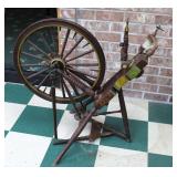 Antique spinning wheel