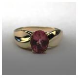14K Gold Tourmaline Ring size 7.5