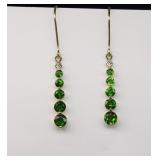 10K Yellow Gold Tourmaline Earrings
