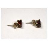 10K Gold Garnet Earrings