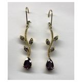 10K Gold 2.54 CTW Lab Created Alexandra Earrings