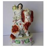 Antique English Staffordshire Statue 9"T