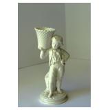 BELLEEK IRISH CANDLE HOLDER FIGURINE
