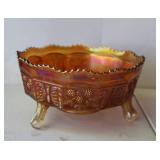 Fenton Butterfly and Berry Golden (Marigold) Bowl