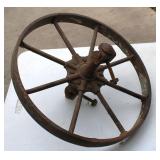 Antique Wheel Barrow Wagon Wheel 16' Round