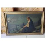 Vintage Jesus Litho. 23" x 15"