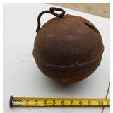 Antique weathered metal fishing buoy