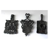 Cast Iron Trivets set of 3 Unmarked