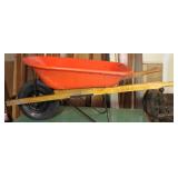 Wheel Barrow Metal w Wood handles
