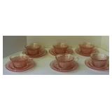 Anchor Hocking Cups & Saucers Miss America pattern