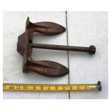 10 lb vintage cast iron boat anchor