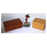 Lane Trinket Box Metal Rose Card Holder