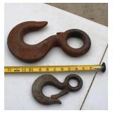 Antique Iron Hooks Set of 2