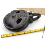 antique Young Iron Works block and tackle pulley