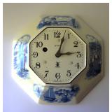 Vintage Wind Up Miller 8-Day ceramic wall clock