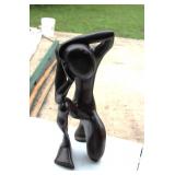 Vintage wood carved figure