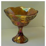 Indiana Glass pedestal bowl 9" Tall