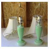 Martha Stewart Jadeite Lamps set of 2