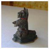 Black Painted Cast Iron Scotty Dog Door Stop