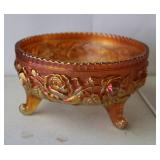 Imperial Glass marigold carnival glass bowl