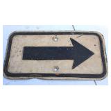 Antique Enamel Arrow Sign 15' x 8'