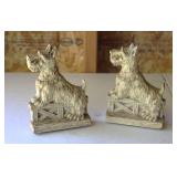 Scottie Dog Bookends Syroco Wood White Bookends
