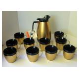 Thermo-Serv Insulated Server Coffee Pitcher & Cups