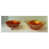 Imperial & Fenton Marigold Carnival glass bowls